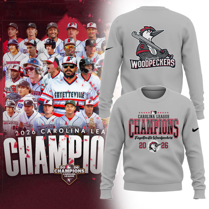 __.🏆F.Woodpeckers 2026 Carolina League Champions Limited Sweatshirt v2