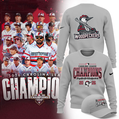 __.🏆F.Woodpeckers 2026 Carolina League Champions Limited Sweatshirt v2