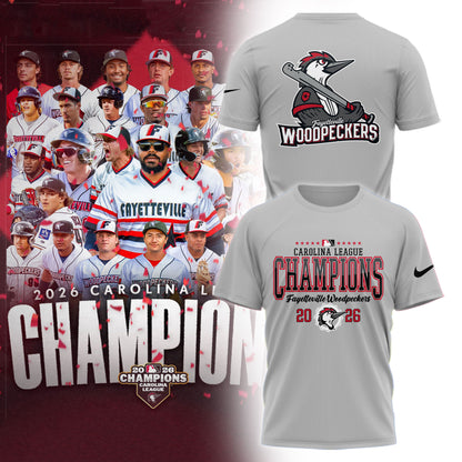 _____🏆F.Woodpeckers 2026 Carolina League Champions Limited Shirt v2