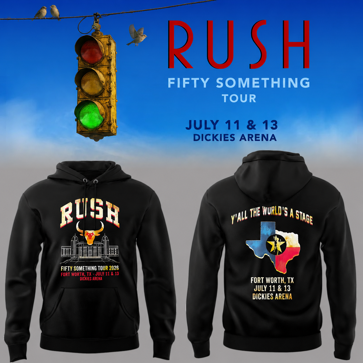 Limited Edition Fifty Something Tour At Fort Worth, Texas Hoodie