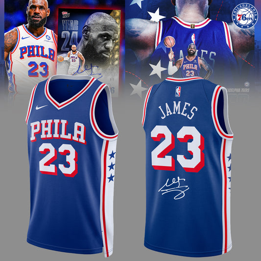 ,,,LeBron James Philadelphia 76ers Limited Edition Signature – Jersey