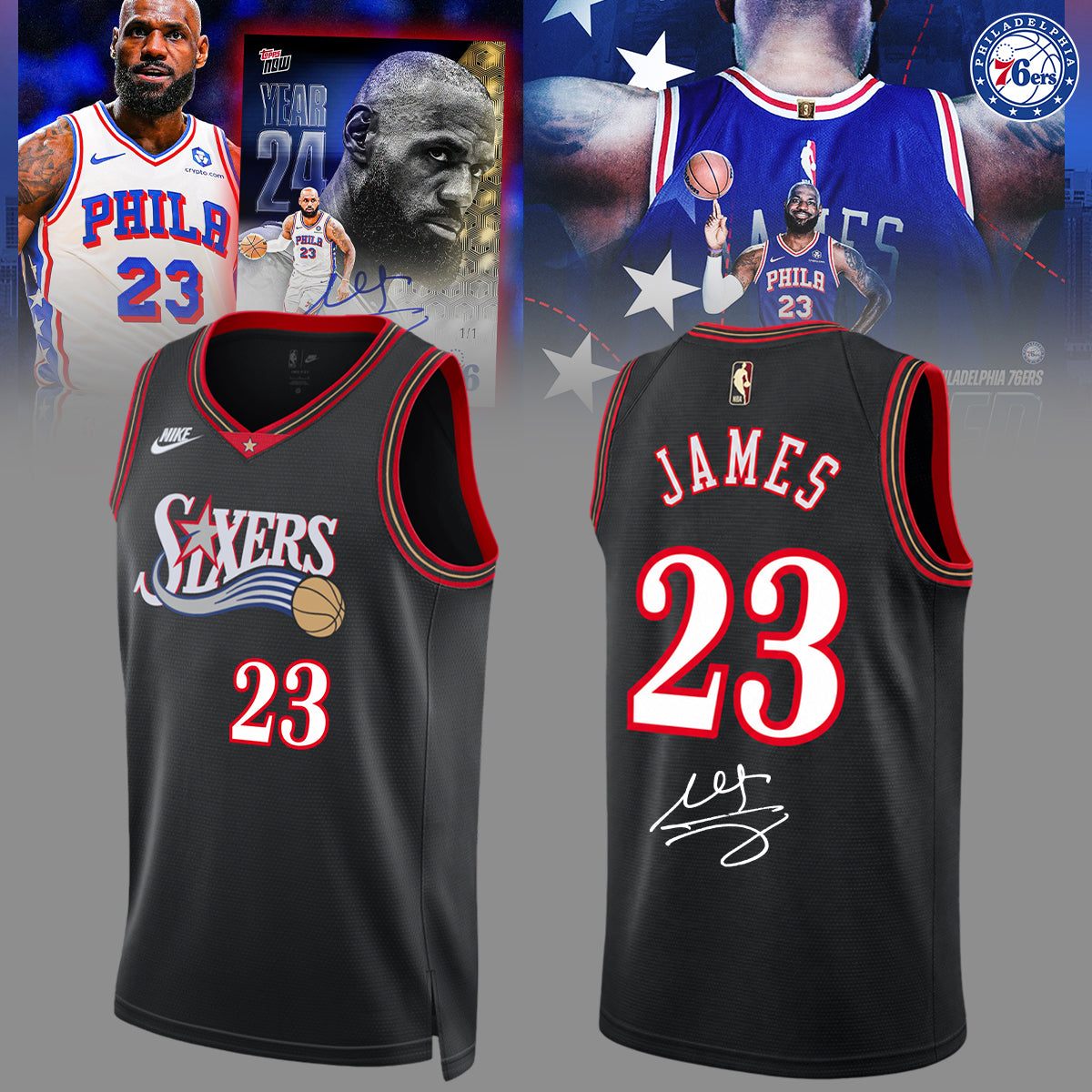 ,,,LeBron James Philadelphia 76ers Limited Edition Signature – Jersey