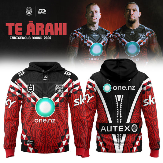 ,,,2026 New Zealand Warriors Replica Te Ārahi Hoodie