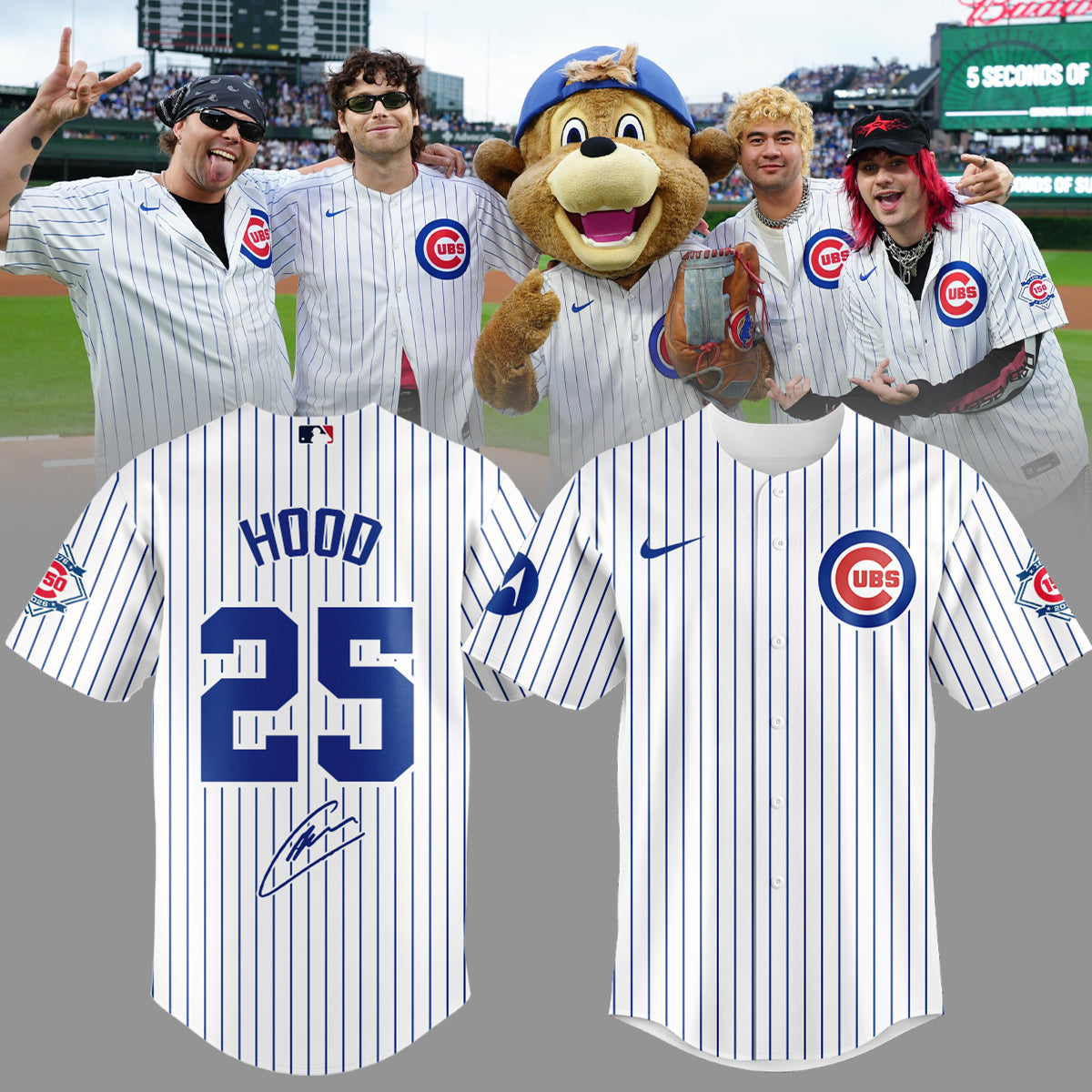.5 seconds of summer Calum Hood cubs Limited Edition Signature – Jersey