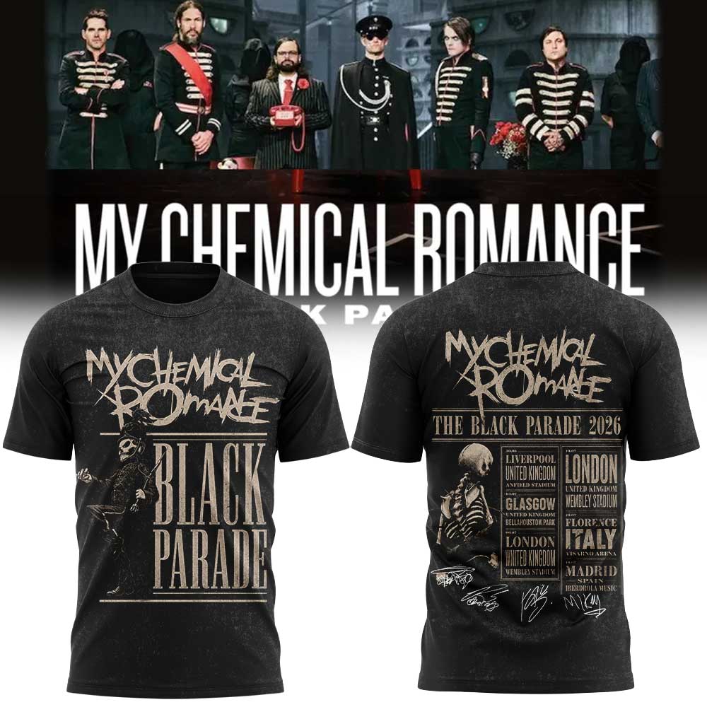 My Chemical Romance – The Black Parade 2026 Tour in Liverpool, Anfield Stadium Limited Shirt