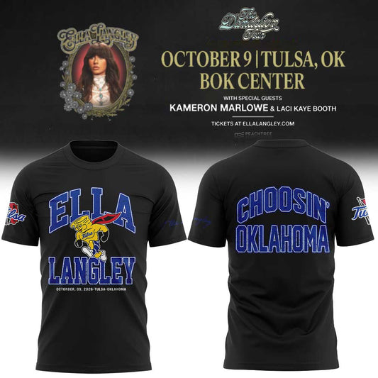 Tulsa Golden Hurricane x Ella Langley The Dandelion Tour 2026 Shirt