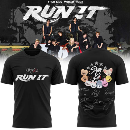 Stray Kids “RUN IT” World Tour Signature Limited Shirt V2
