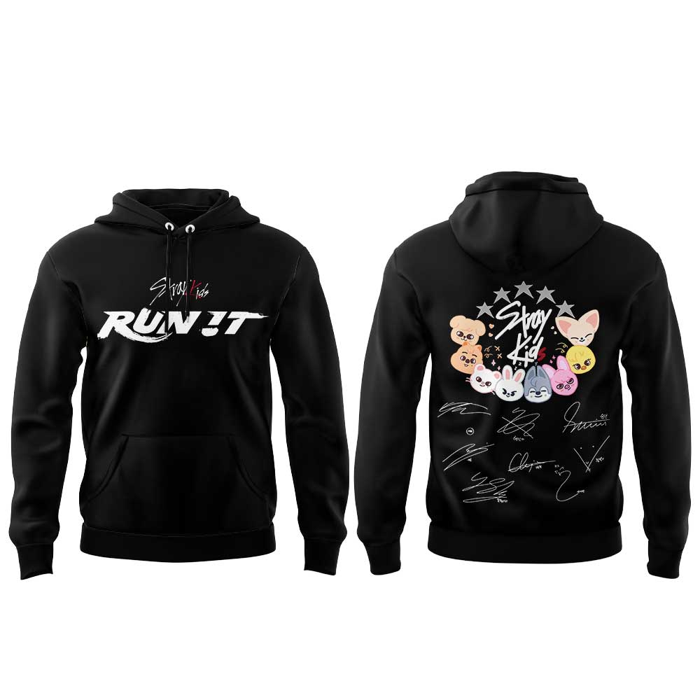 Stray Kids “RUN IT” World Tour Signature Limited Hoodie V2