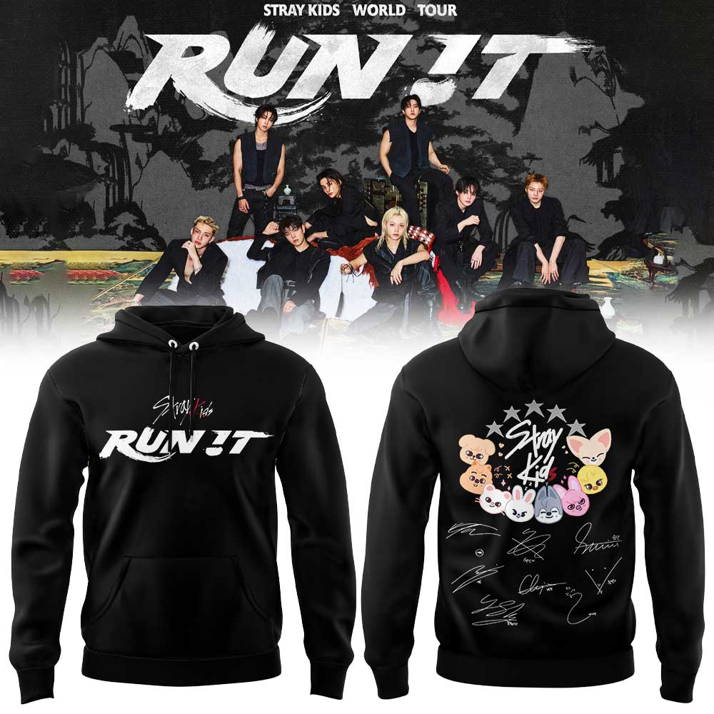 Stray Kids “RUN IT” World Tour Signature Limited Hoodie V2