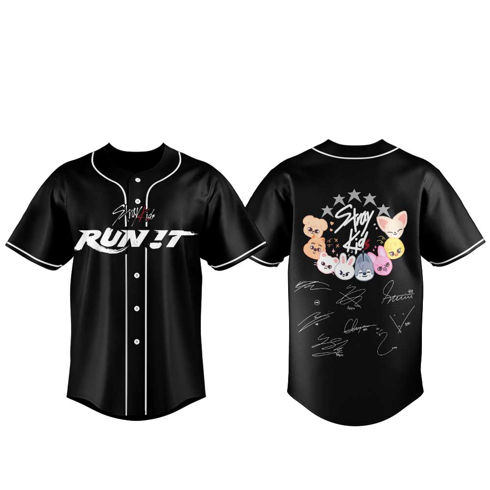 Stray Kids “RUN IT” World Tour Signature Limited Jersey V2