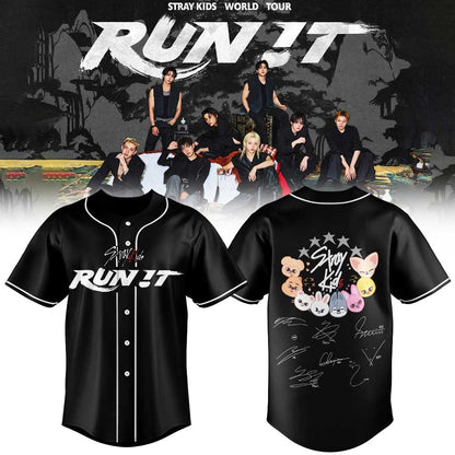 Stray Kids “RUN IT” World Tour Signature Limited Jersey V2