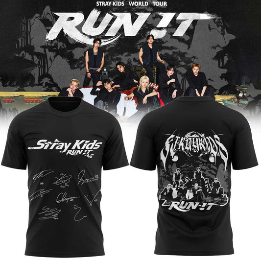 Stray Kids “RUN IT” World Tour Signature Limited Shirt