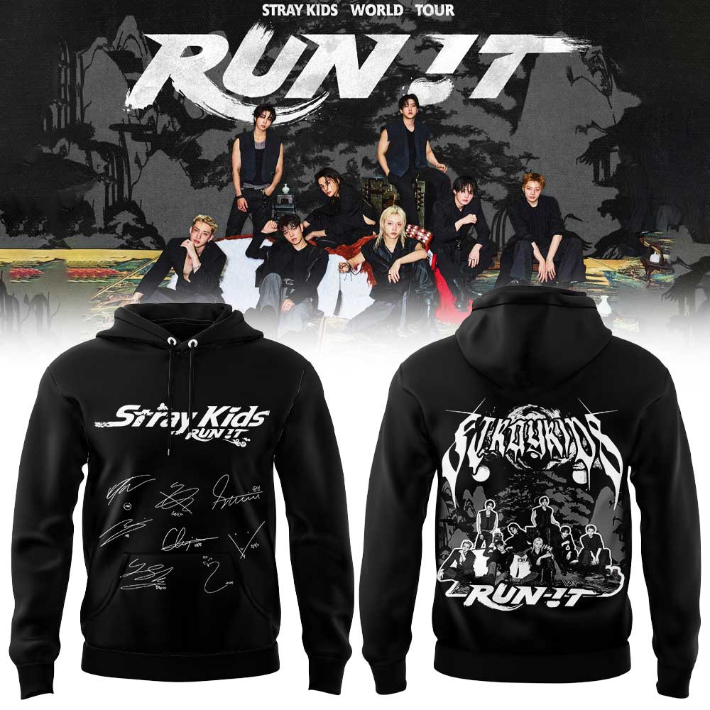 Stray Kids “RUN IT” World Tour Signature Limited Hoodie