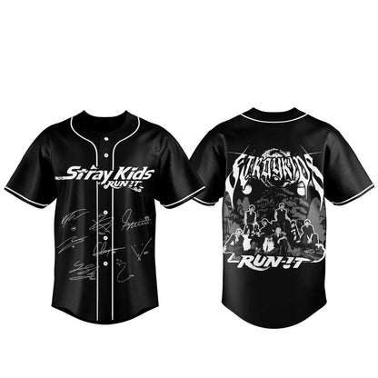 Stray Kids “RUN IT” World Tour Signature Limited Jersey