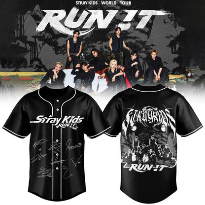 Stray Kids “RUN IT” World Tour Signature Limited Jersey