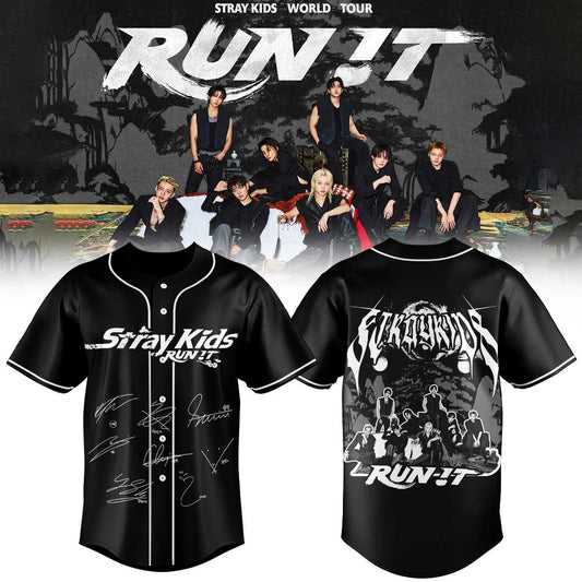 Stray Kids “RUN IT” World Tour Signature Limited Jersey