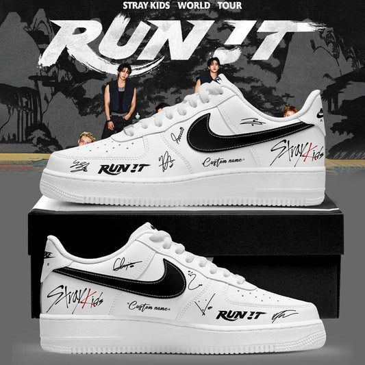 Stray Kids “RUN IT” World Tour Signature Custom Name Shoes V3