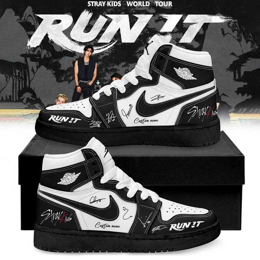 Stray Kids “RUN IT” World Tour Signature Custom Name Shoes V2