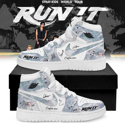 Stray Kids “RUN IT” World Tour Signature Custom Name Shoes