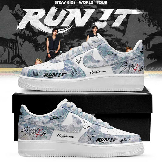 Stray Kids “RUN IT” World Tour Signature Custom Name Shoes