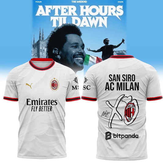 .The Weeknd After Hours Til Dawn Tour x AC Milan Limited Edition Shirt V3