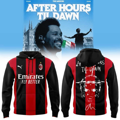 The Weeknd After Hours Til Dawn Tour x AC Milan Limited Edition Hoodie