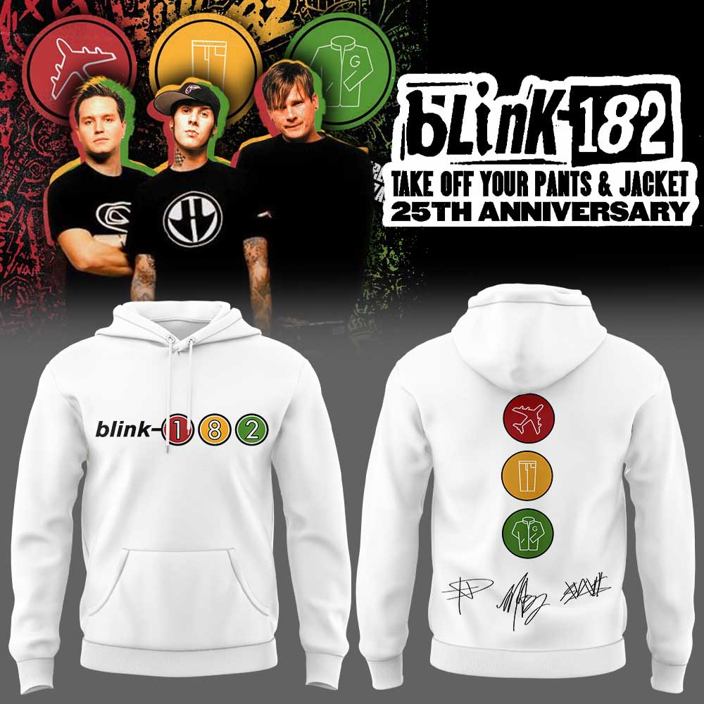 Blink-182 Day Pop-Up 25th album Take Off Your Pants and Jacket Limited Hoodie