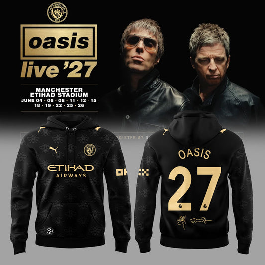 Oasis Live ’27 to stage record-breaking 11-show Etihad Stadium residency Hoodie Black