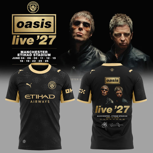 Oasis Live ’27 to stage record-breaking 11-show Etihad Stadium residency Shirt Black V2