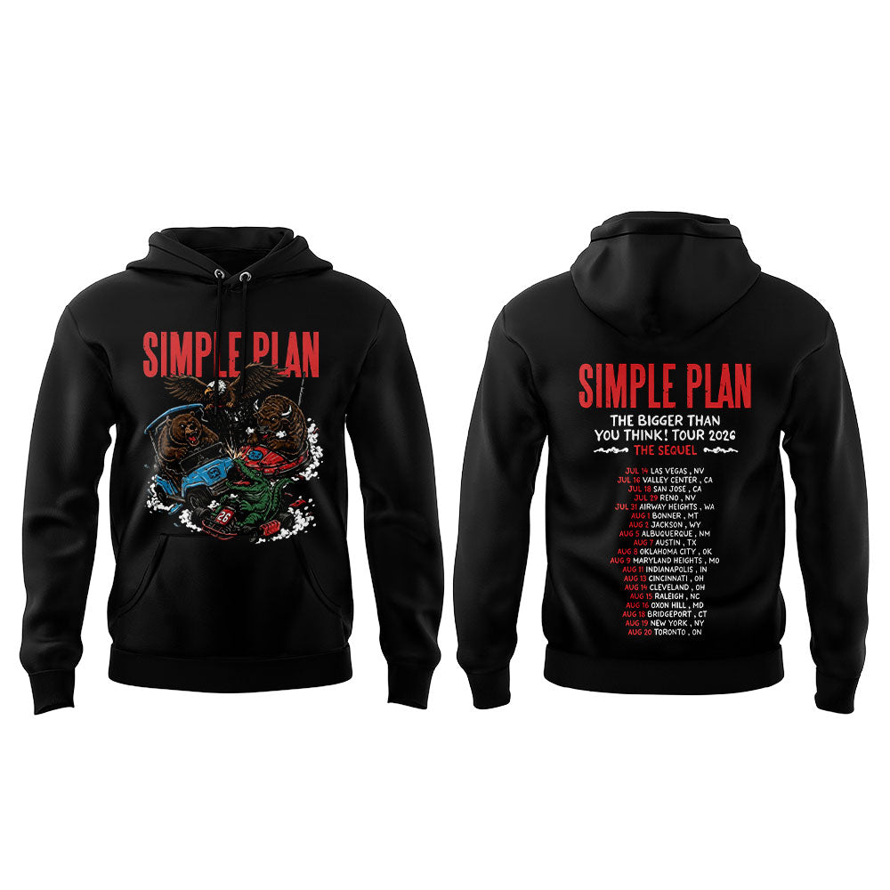 Simple Plan It’s time!! The sequel to our “Bigger Than You Think!” Tour 2026 Hoodie V3