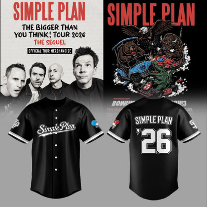 Simple Plan It’s time!! The sequel to our “Bigger Than You Think!” Tour 2026 Jersey
