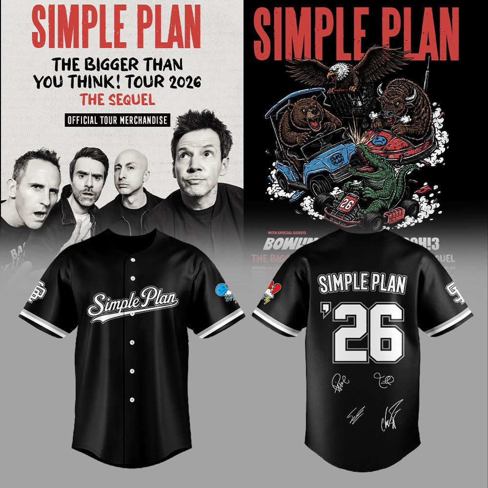 Simple Plan It’s time!! The sequel to our “Bigger Than You Think!” Tour 2026 Jersey V2