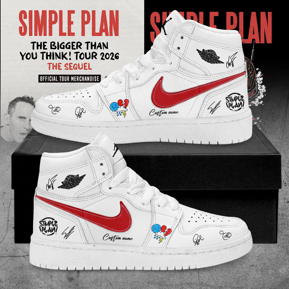 Simple Plan It’s time!! The sequel to our “Bigger Than You Think!” Tour 2026 V2 Signature Custom Name Shoes