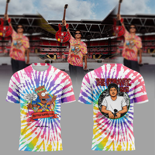 Bruno Mars performs at Wembley Stadium, London. Shirt