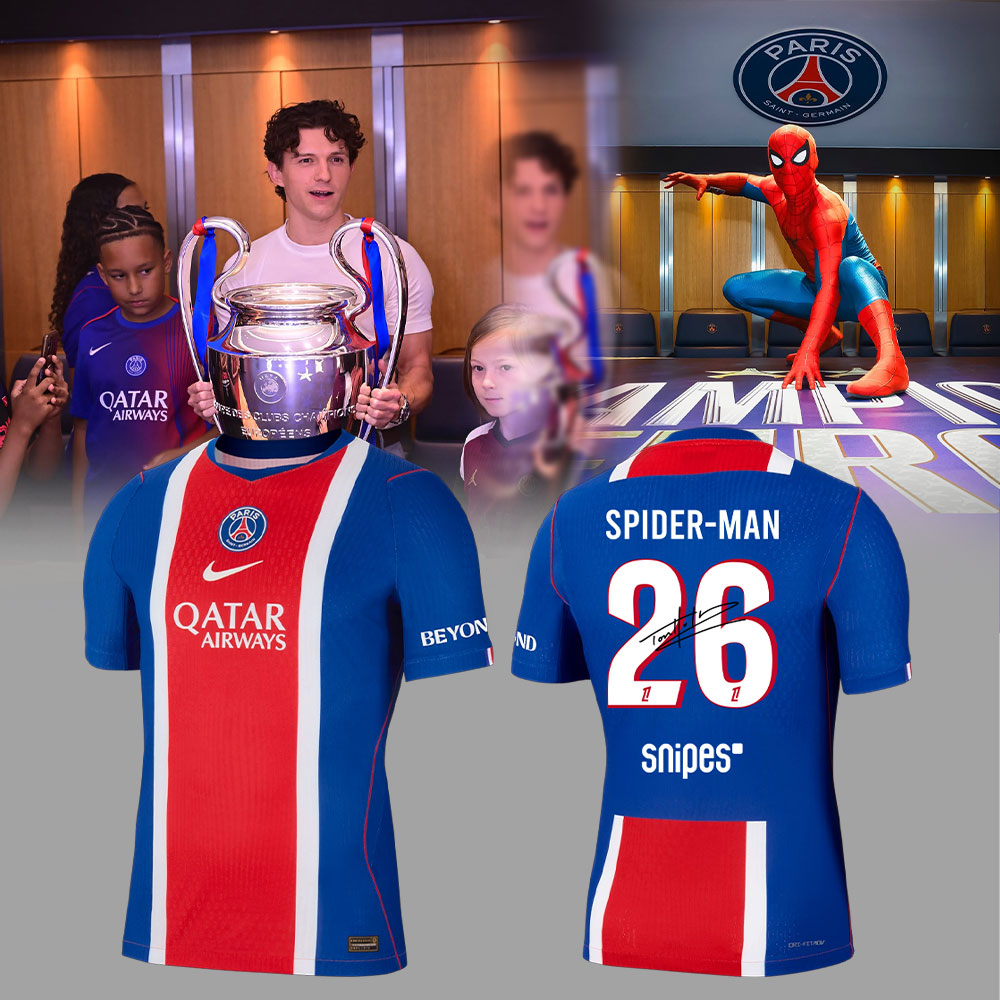 Tom Holland Paris Saint-Germain Spider-Man: Brand New Day has officially been released Signature Limited Jersey