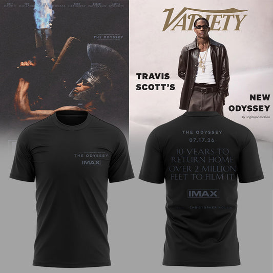 Travis Scott has just released a collection of merchandise for his album The Odyssey. Shirt V2