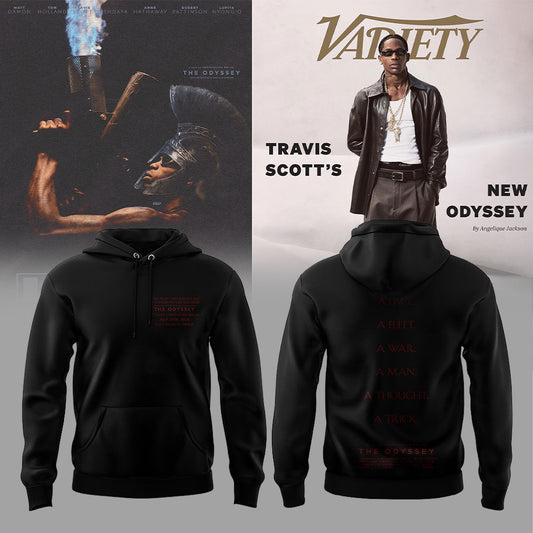 Travis Scott has just released a collection of merchandise for his album The Odyssey. Hoodie V3