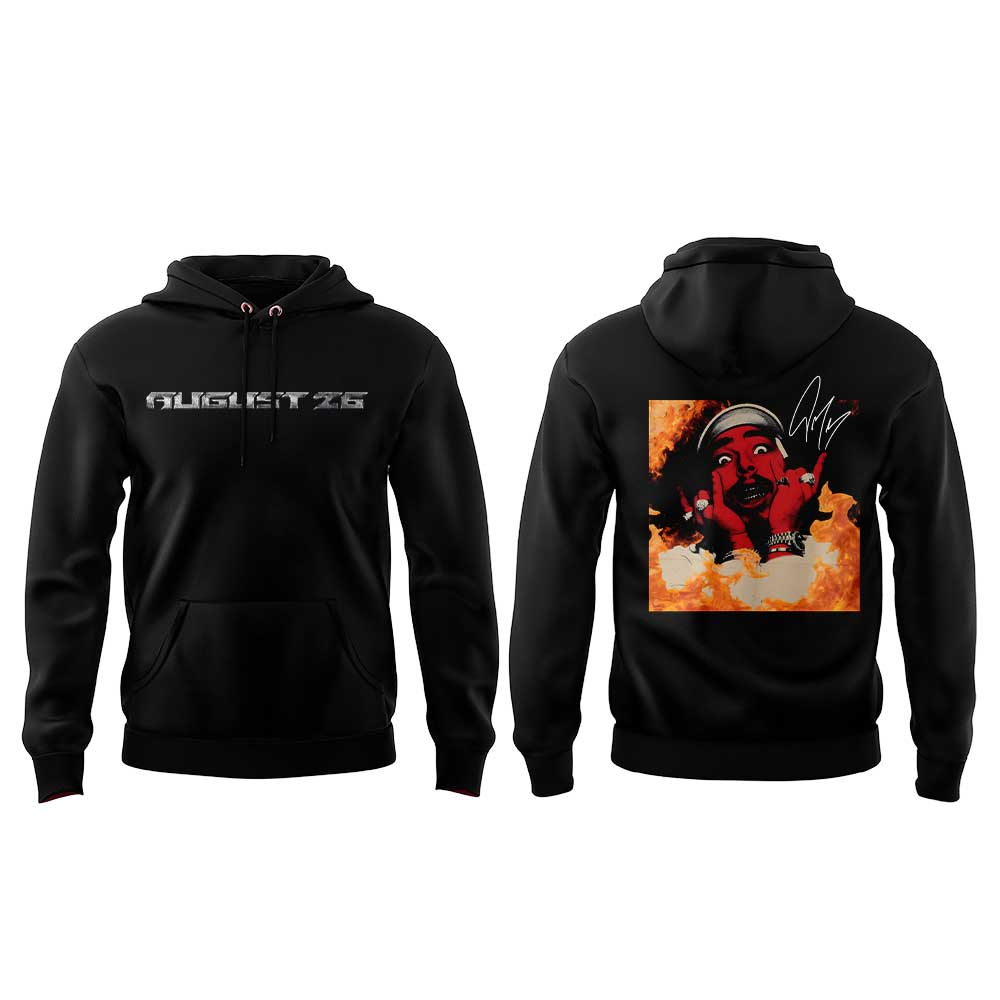 . Post Malone collection of souvenir products “August 26” Hoodie