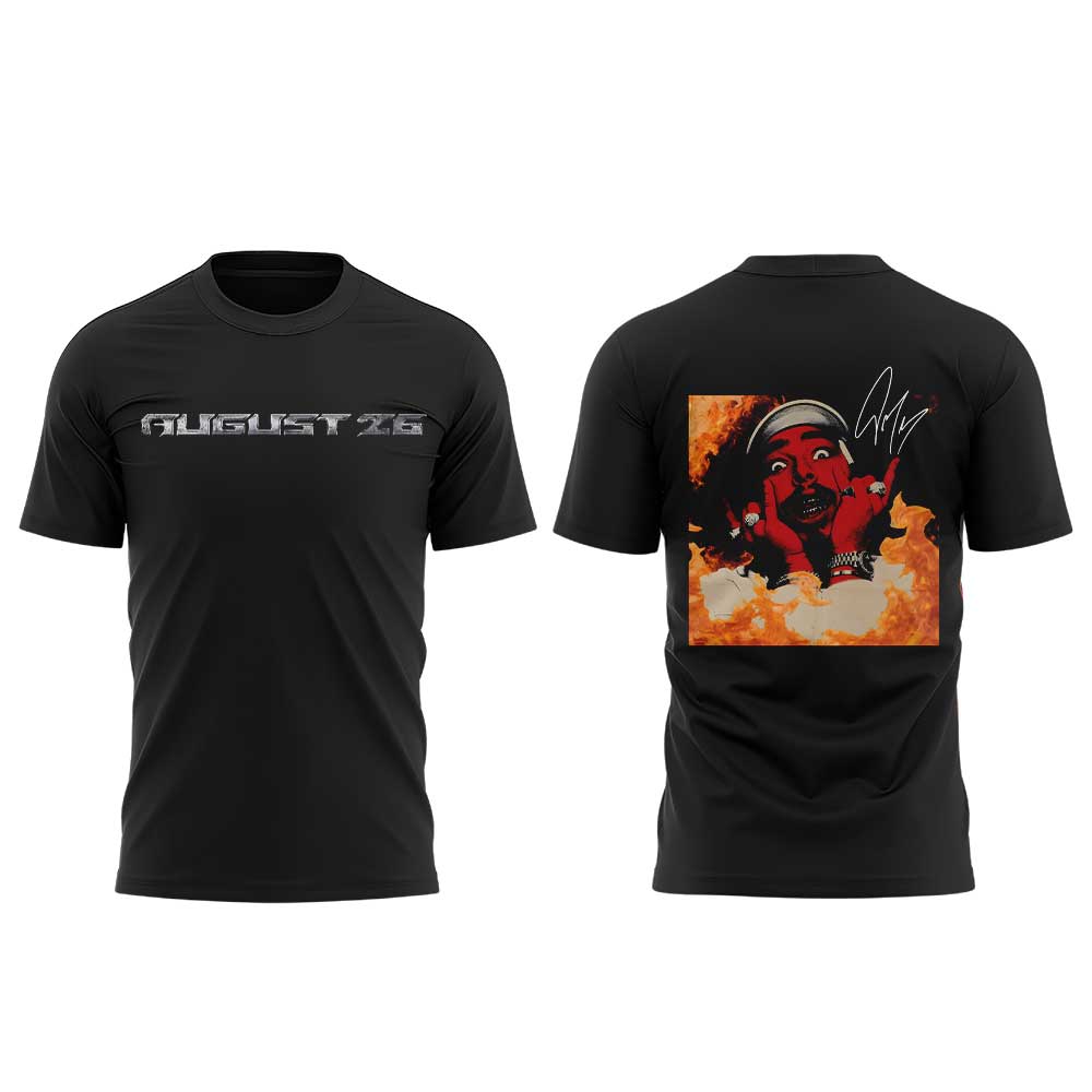 . Post Malone collection of souvenir products “August 26” Shirt