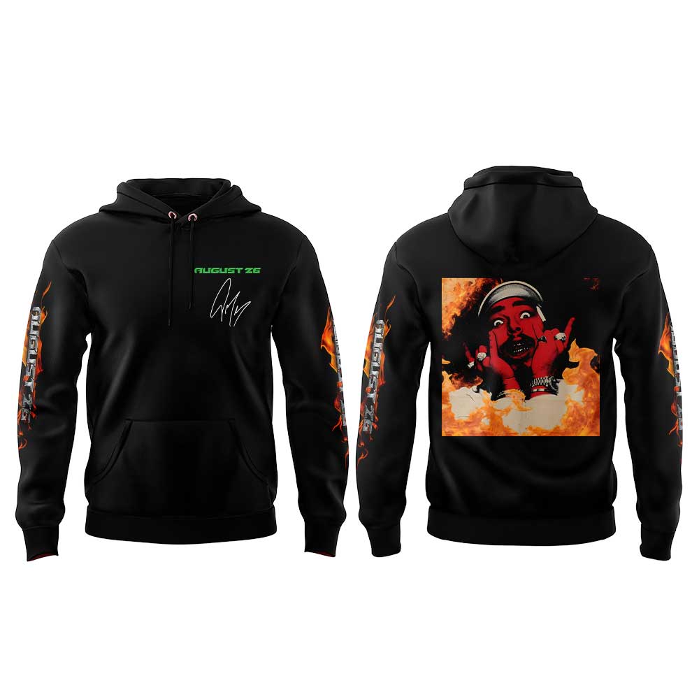 . Post Malone collection of souvenir products “August 26” Hoodie V2