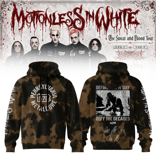 ,Motionless In White “The Sweat and Blood Tour 2026” Signature Limited Edition – Hoodie