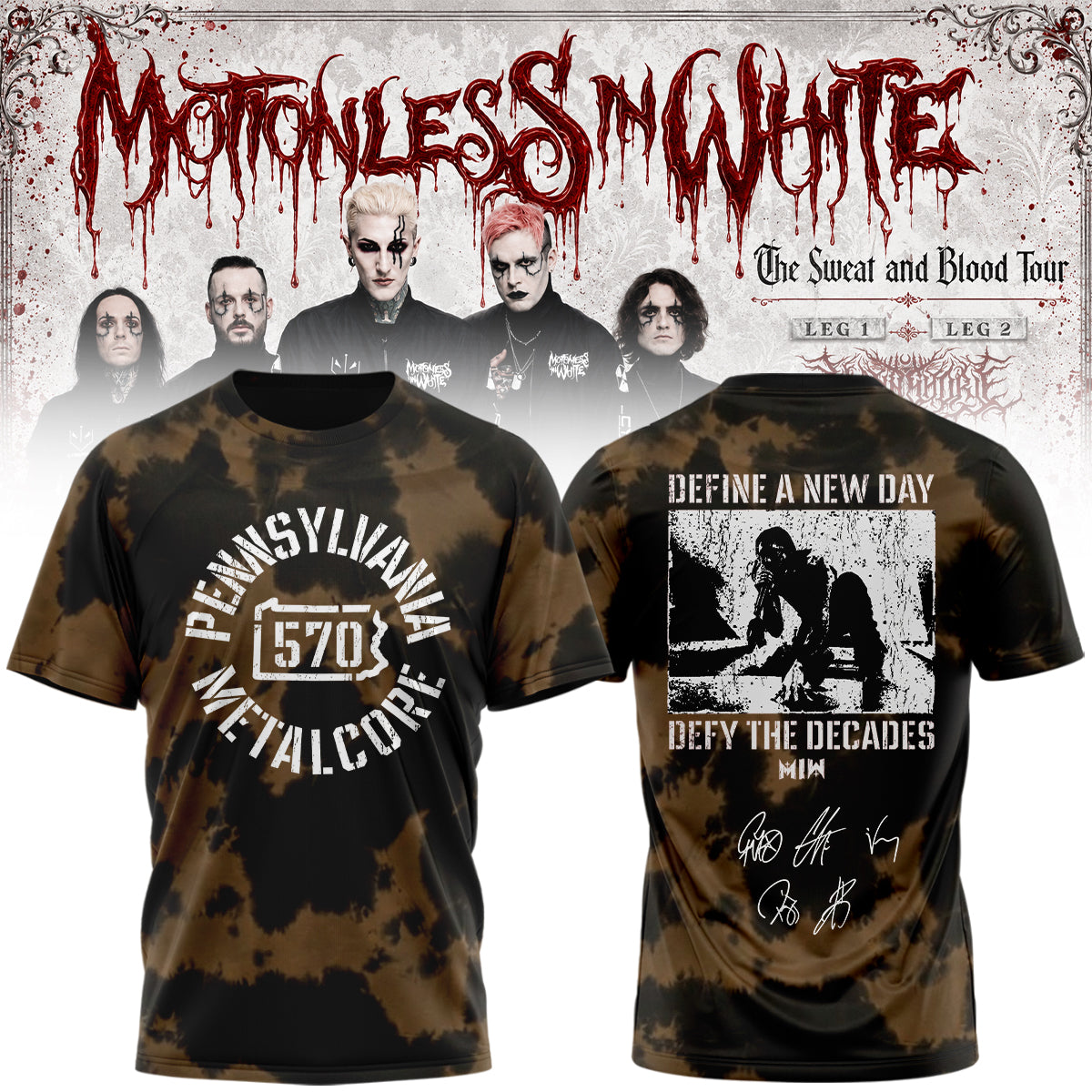 Motionless In White “The Sweat and Blood Tour 2026” Signature Limited Edition – Tshirt