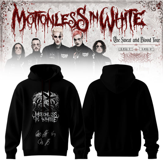 ,Motionless In White “The Sweat and Blood Tour 2026” Signature Limited Edition – Hoodie