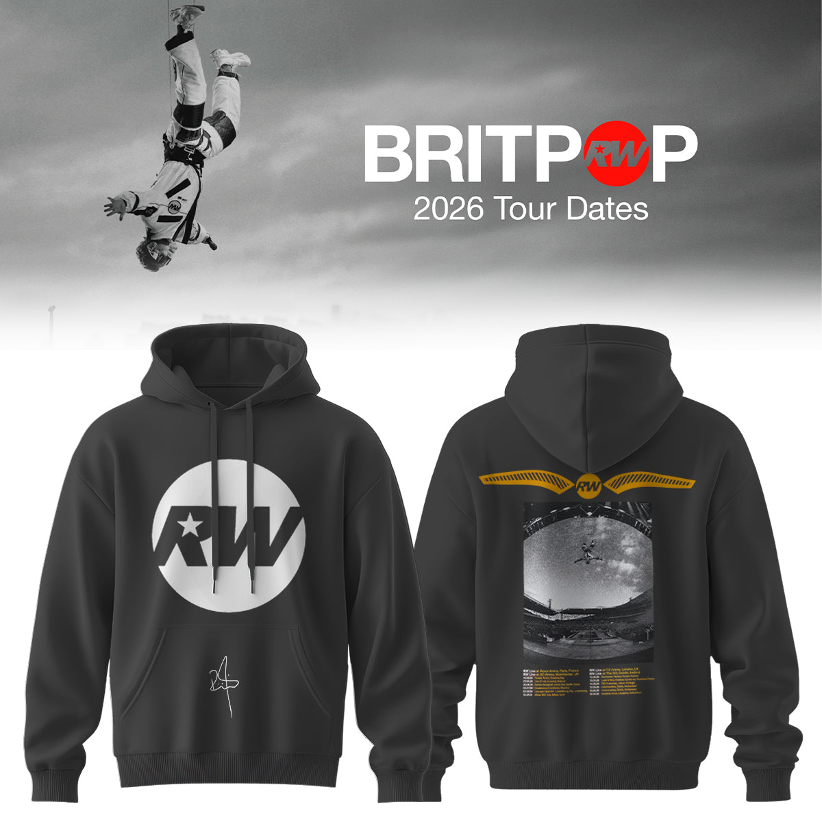 Robbie Williams BRITPOP World Tour Hoodie