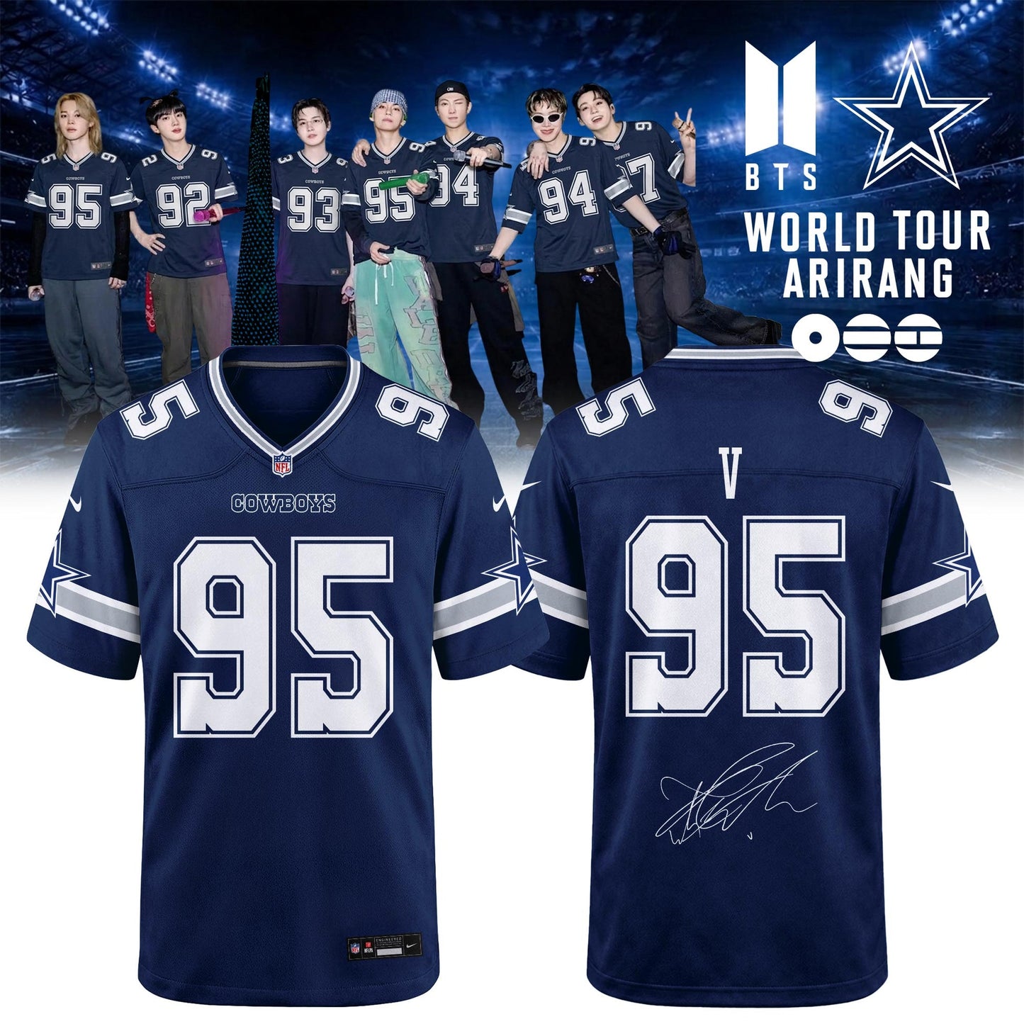 Dallas Cowboys x BTS World Tour 2026 Limited Edition Jersey