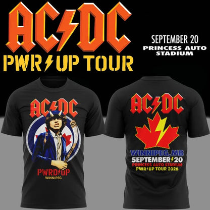AC/DC - Exclusive Winnipeg Event Shirt - Power Up Tour 2026 T-Shirt