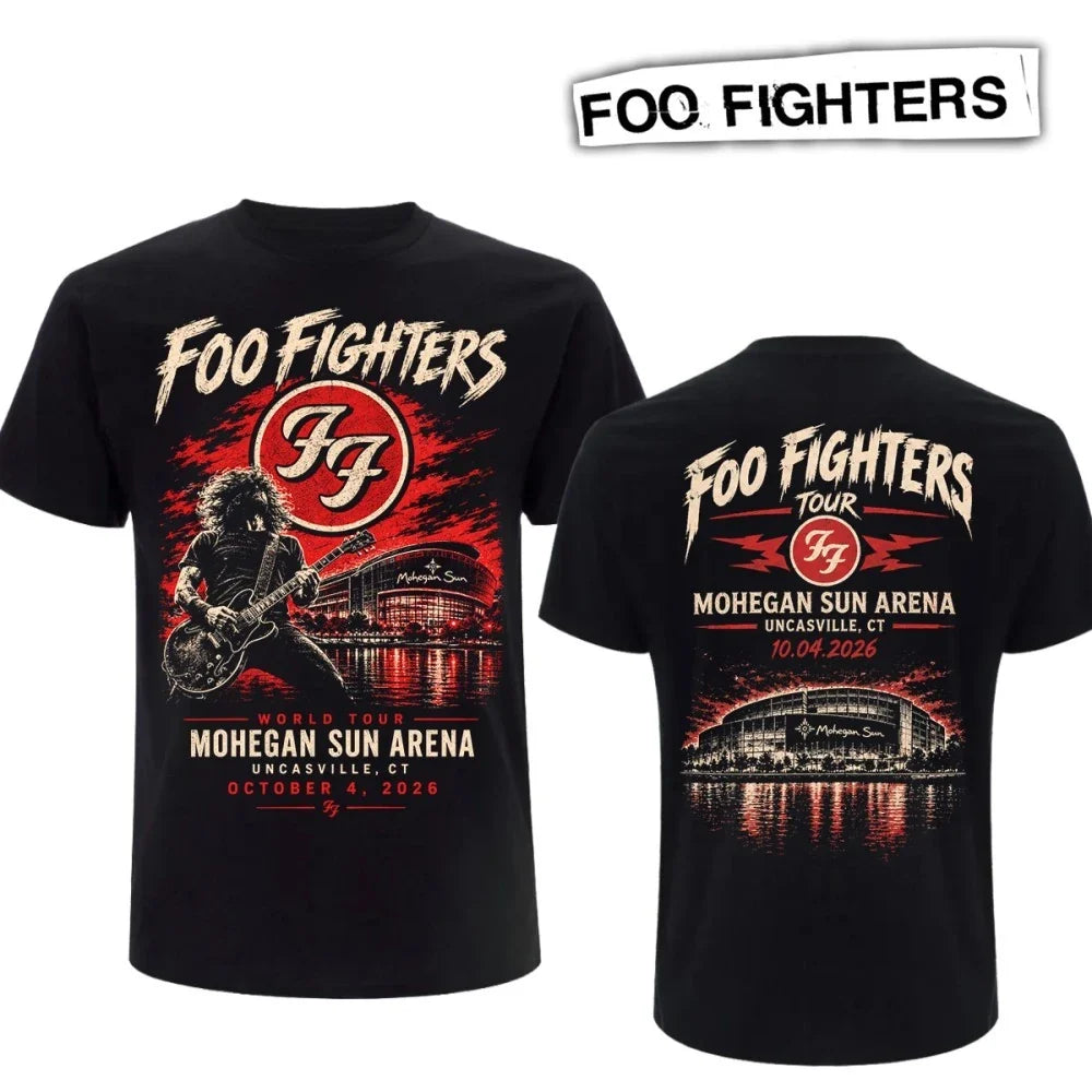 Foo Fighters 2026 Concert Tee, Mohegan Sun Arena Uncasville CT Shirt, Take Cover Tour Rock Band T-Shirt