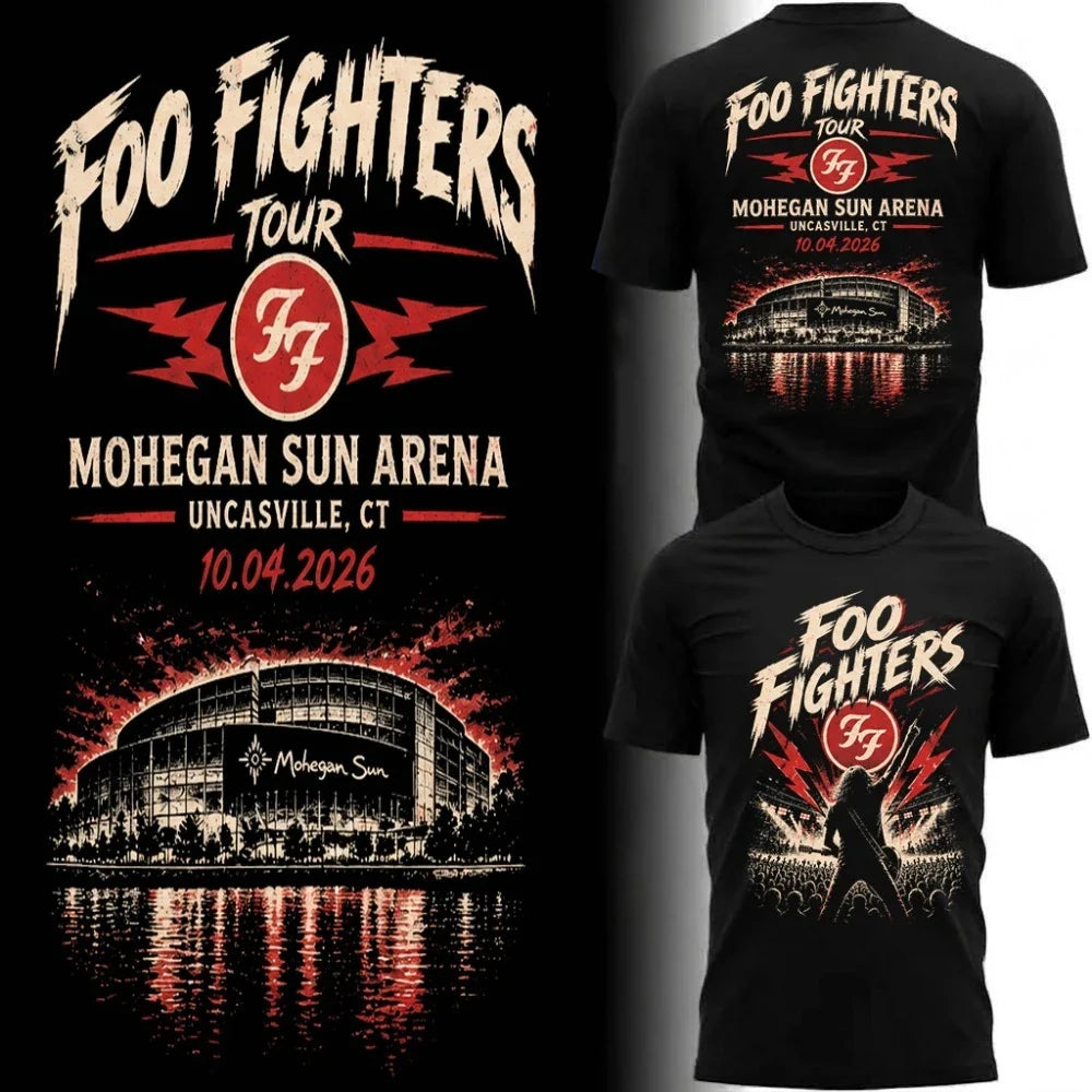 Foo Fighters Mohegan Sun Arena T-Shirt 2026, Uncasville CT Concert Tee, Take Cover Tour Rock Band Shirt