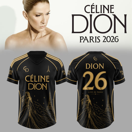 CELÍNE DION: LIVE IN PARIS 2026 “Midnight Elegance” Football Jersey