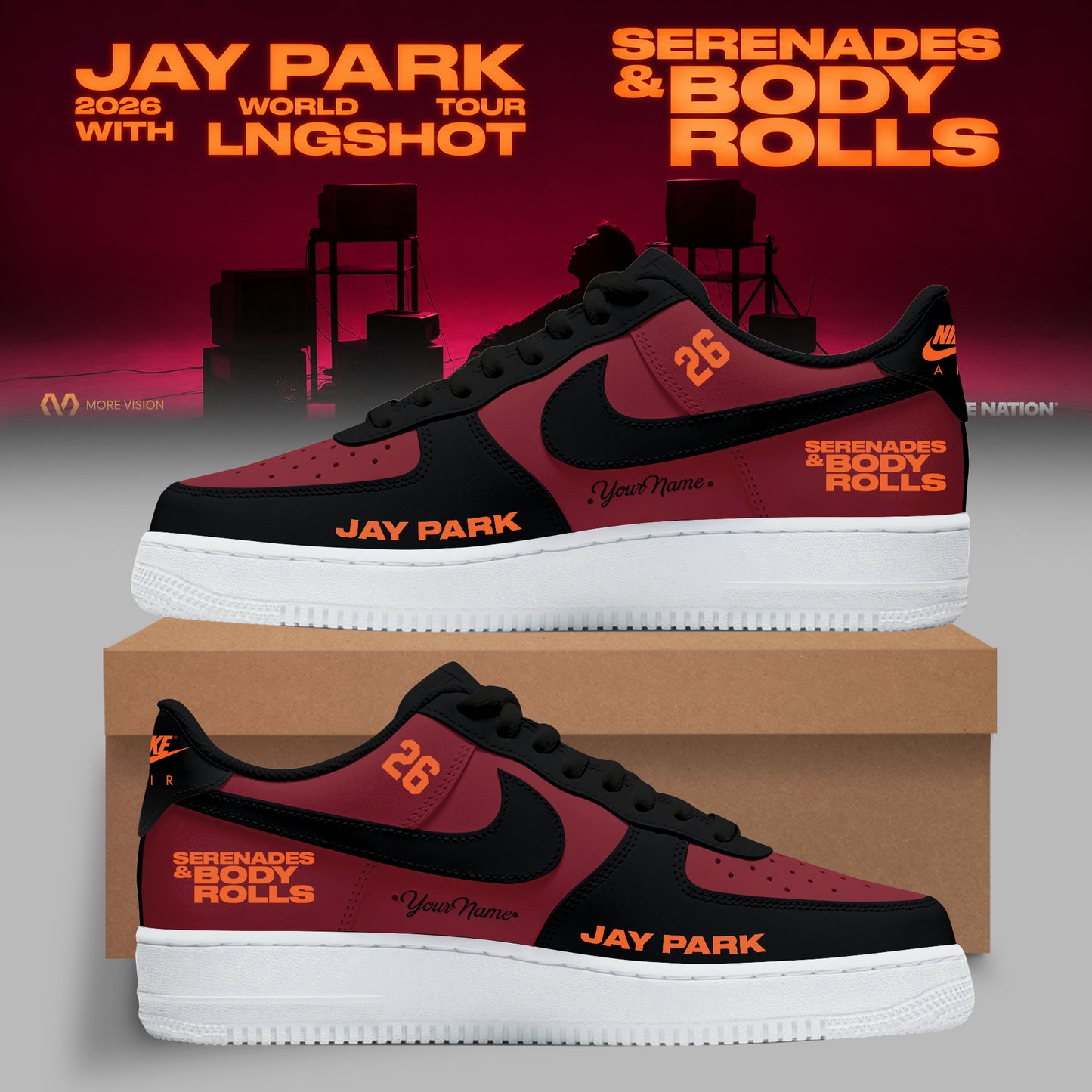 _”Serenades & Body Rolls” – JAY PARK Customize AF1